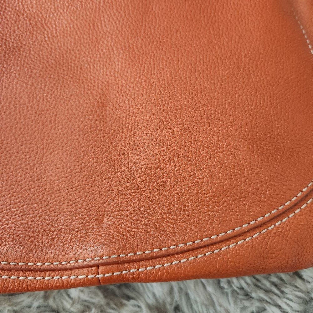 Gianni Bini Orange Leather Shoulder Bag‎ - Picture 2 of 13